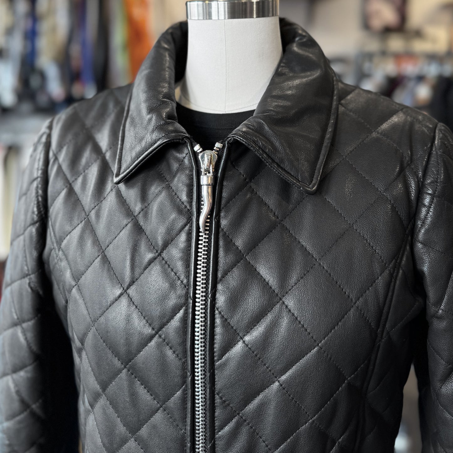 Moschino Cheap and Chic Cropped Quilted Leather Jacket