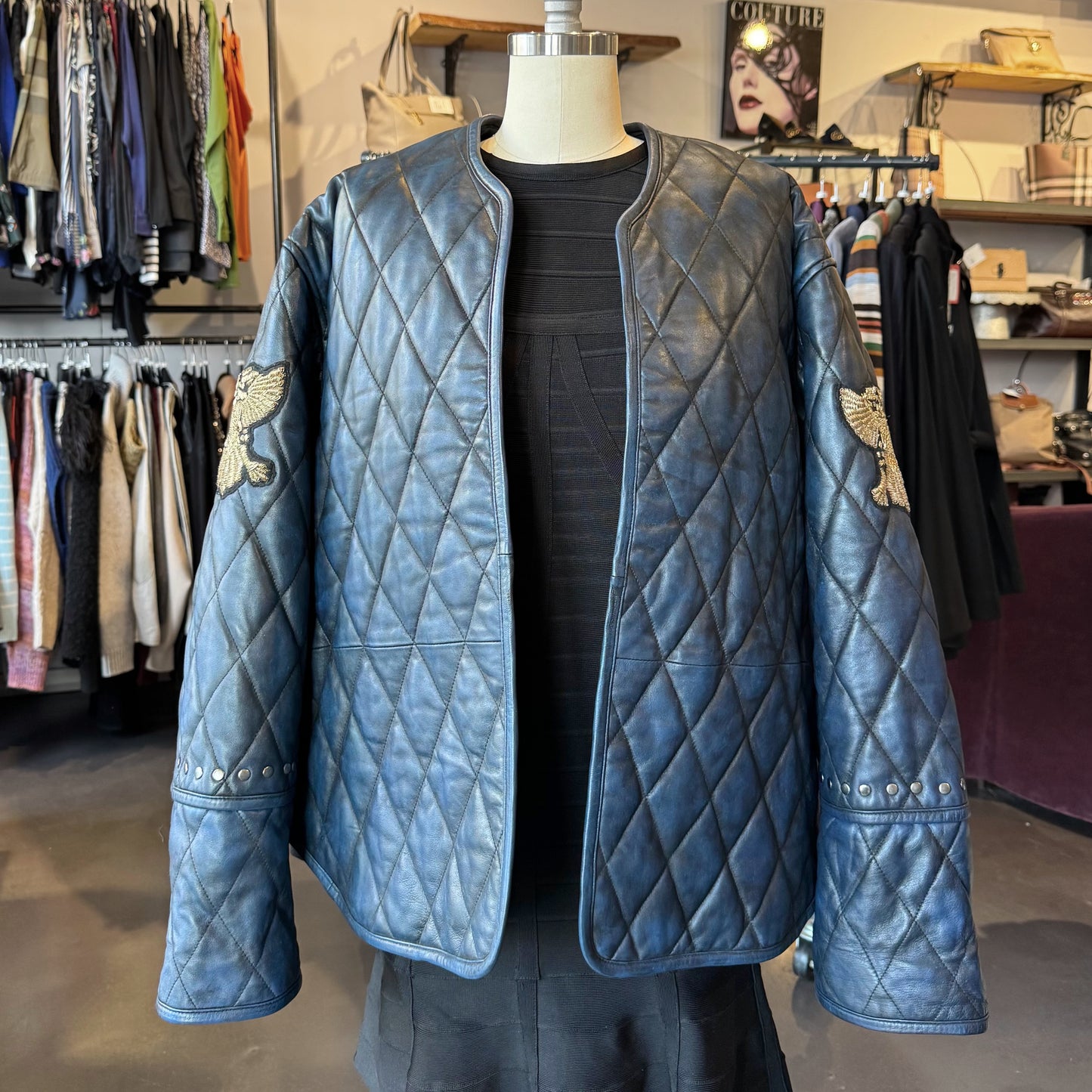 One Teaspoon Oversized Leather Jacket