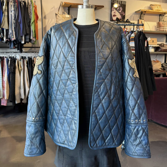 One Teaspoon Oversized Leather Jacket