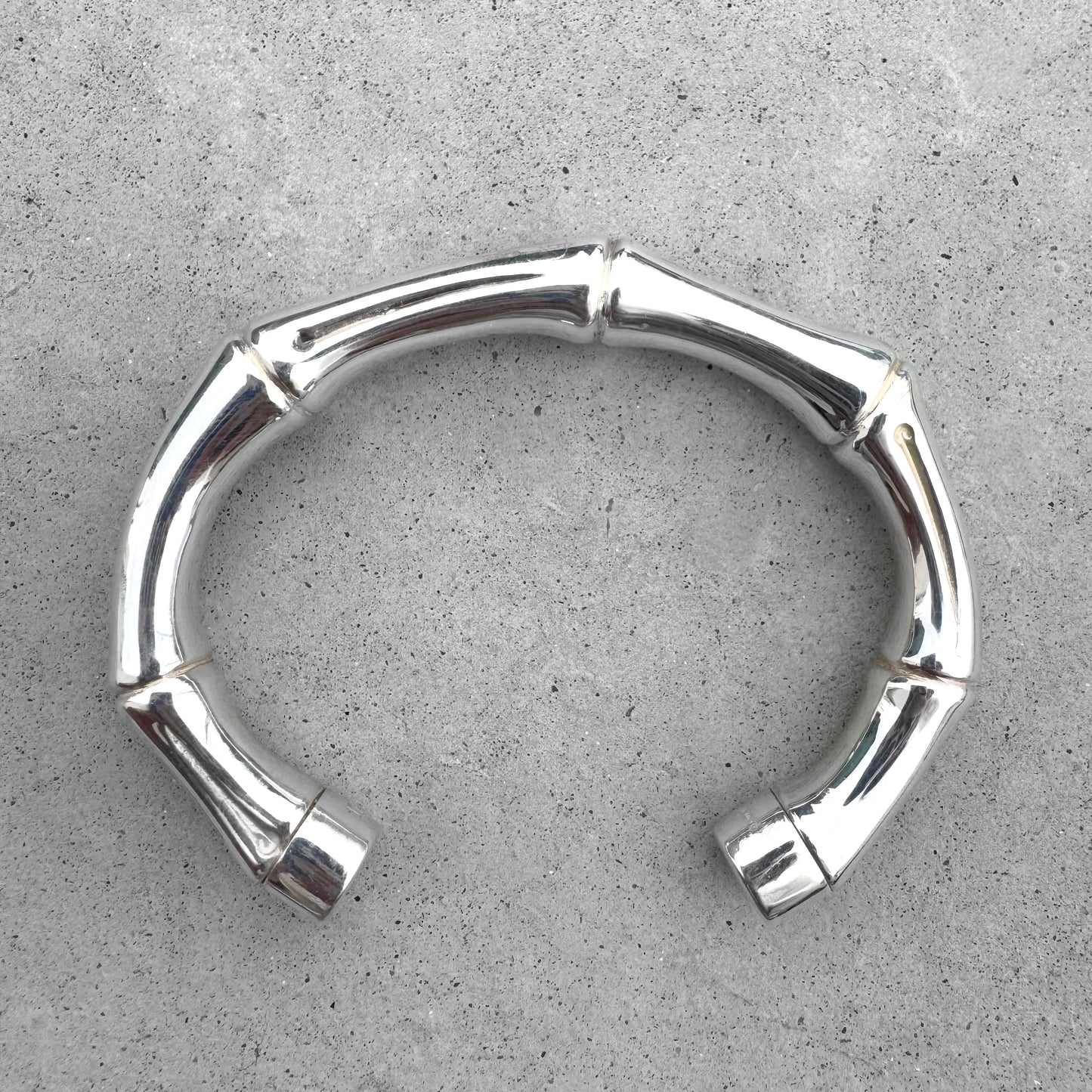 Gucci Sterling Silver Bamboo Cuff Bracelet