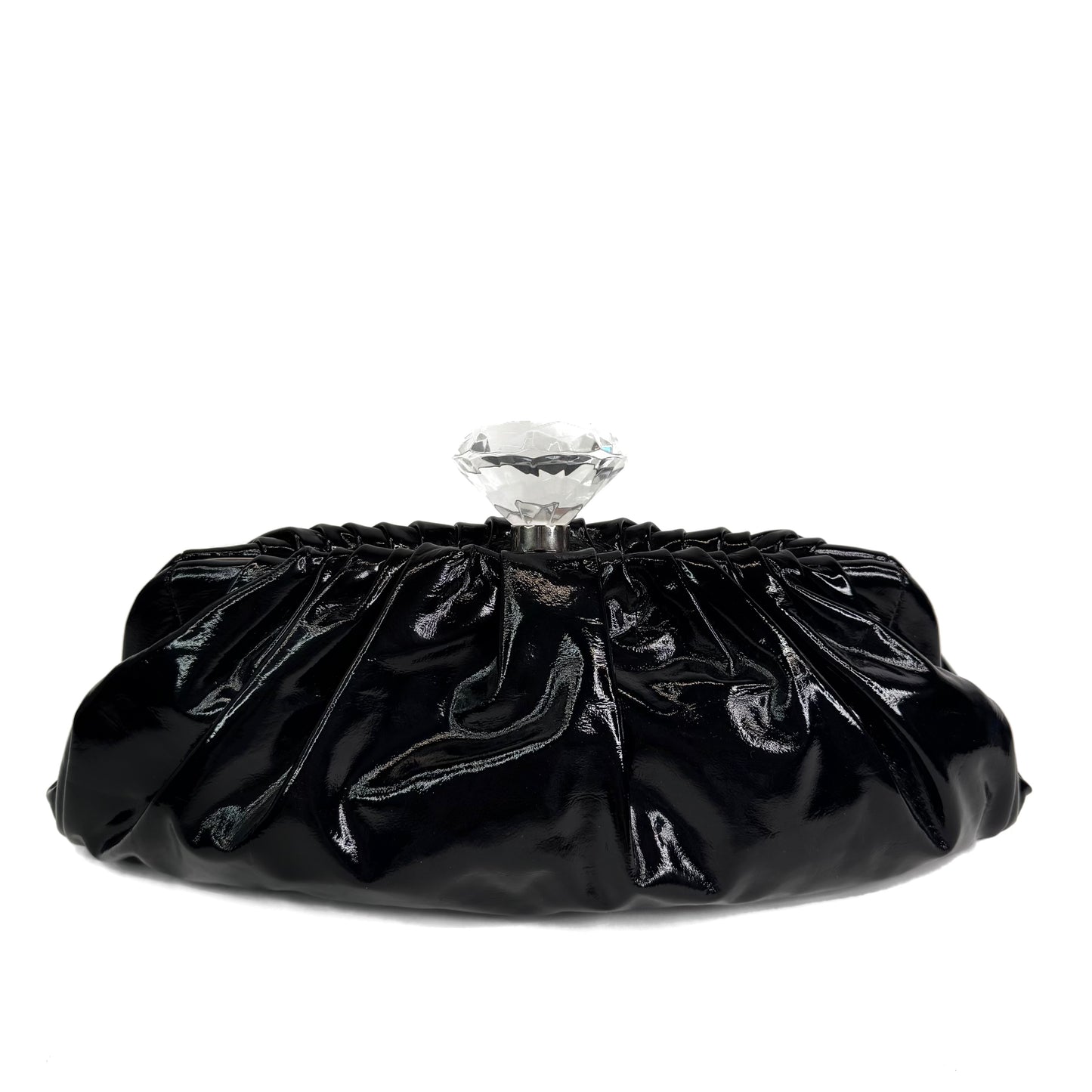 Chanel Patent Leather Diamond Lucite Clutch