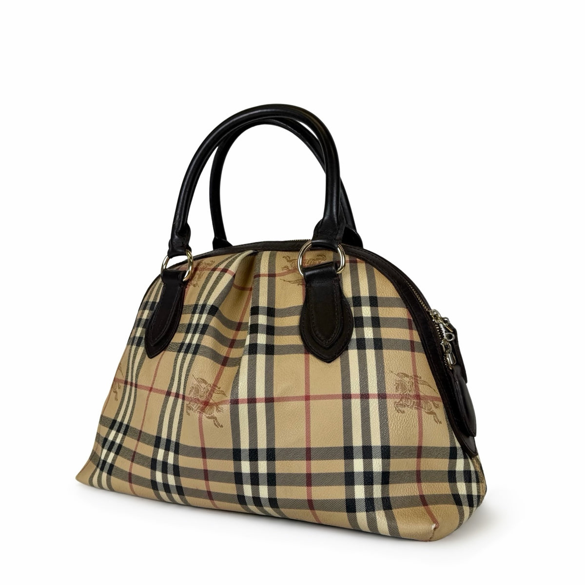 Burberry Haymarket Check Dome Top Handle Bag