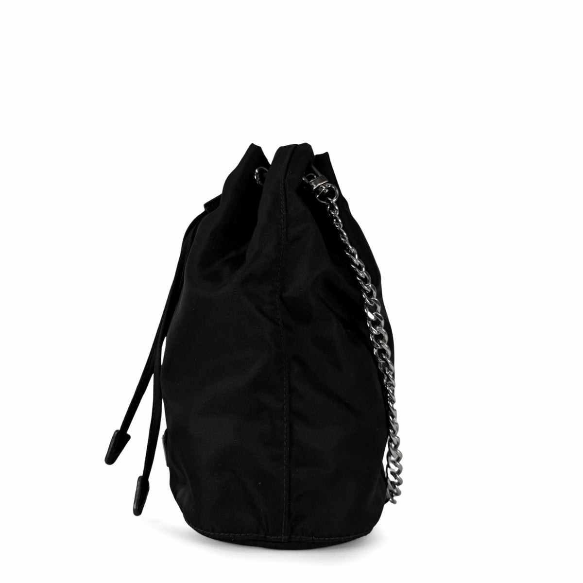 Prada Tessuto Nylon Chain Bucket Bag