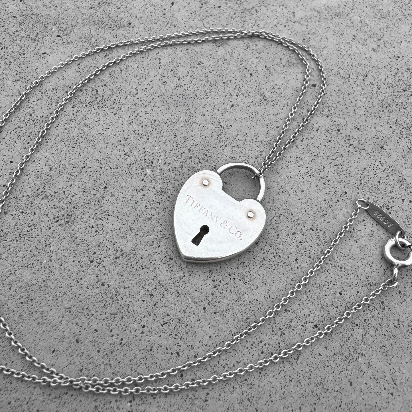 Tiffany & Co. Return to Tiffany Heart Lock Silver Necklace