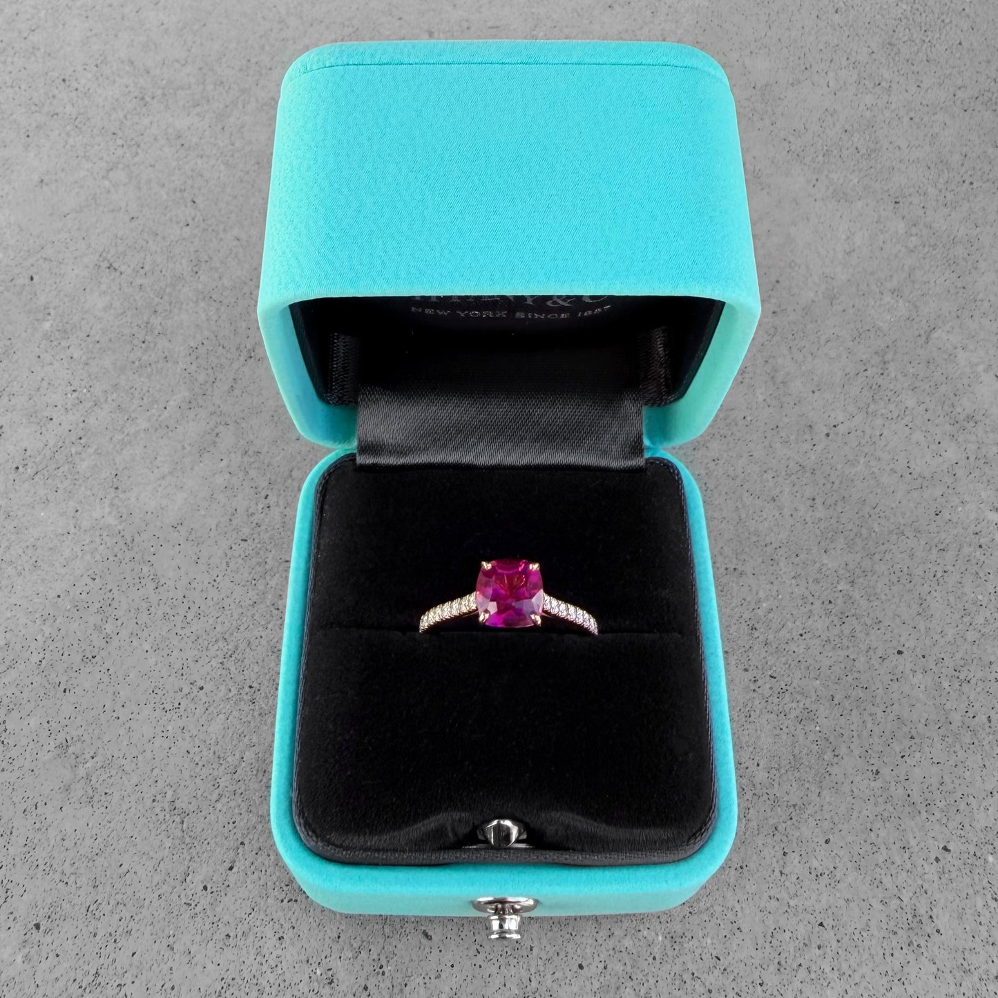 Tiffany & Co. Legacy Rose Gold Tourmaline Diamond Ring