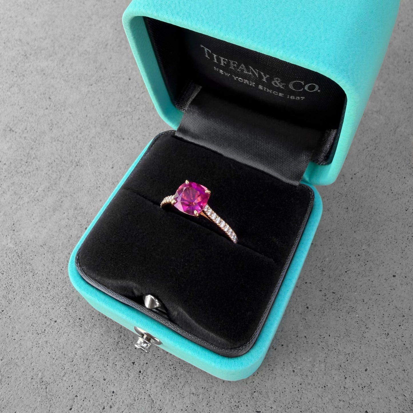 Tiffany & Co. Legacy Rose Gold Tourmaline Diamond Ring