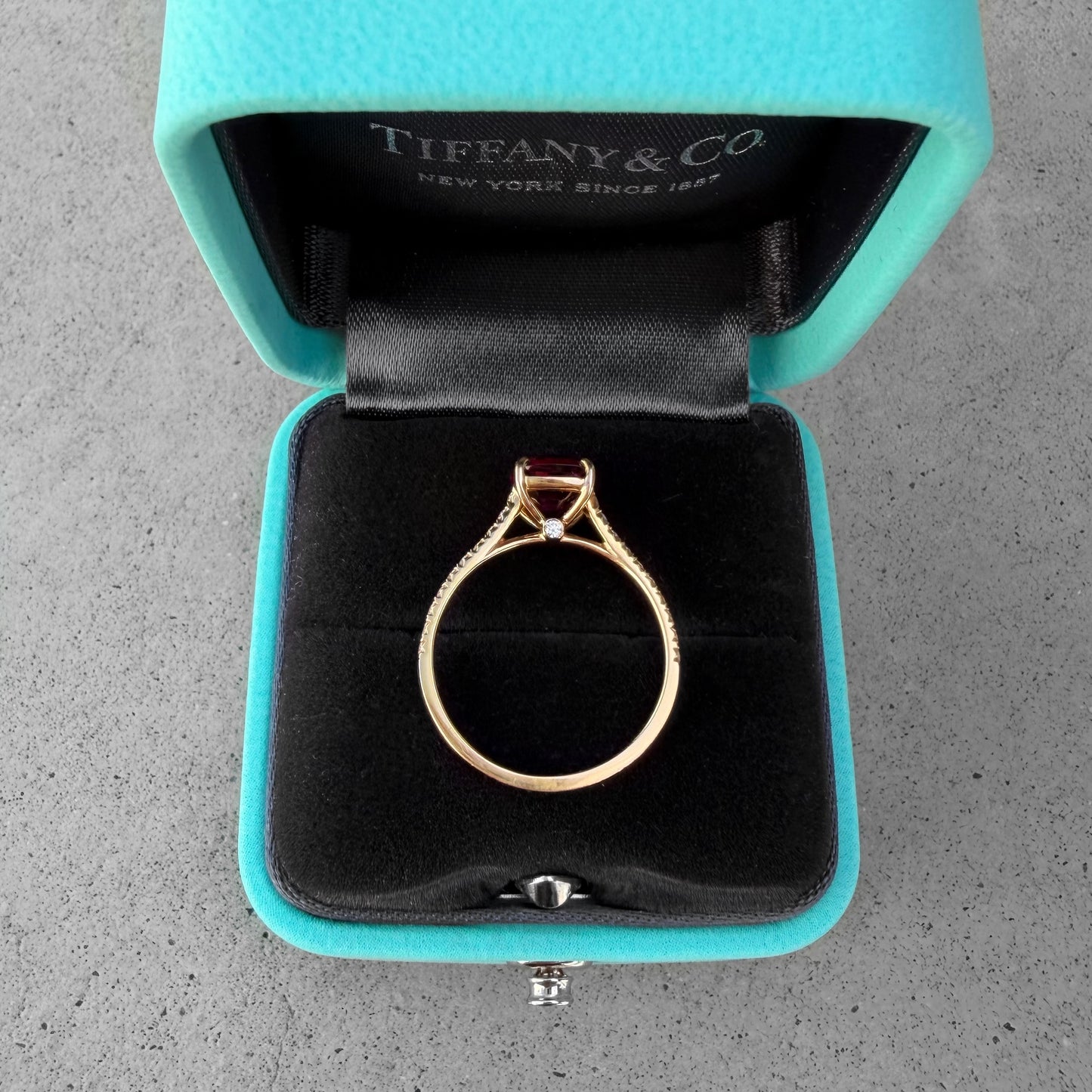 Tiffany & Co. Legacy Rose Gold Tourmaline Diamond Ring