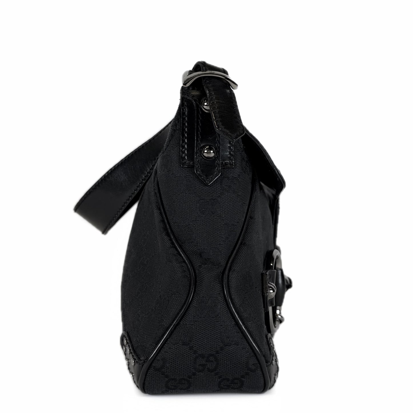 Gucci GG Monogram Horsebit Shoulder Bag