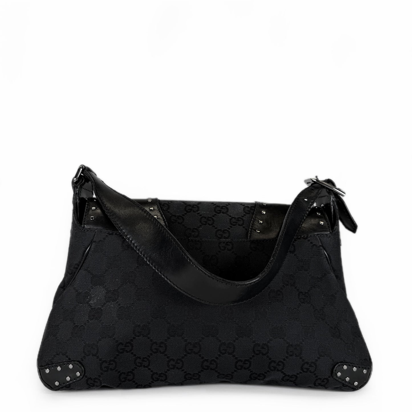 Gucci GG Monogram Horsebit Shoulder Bag
