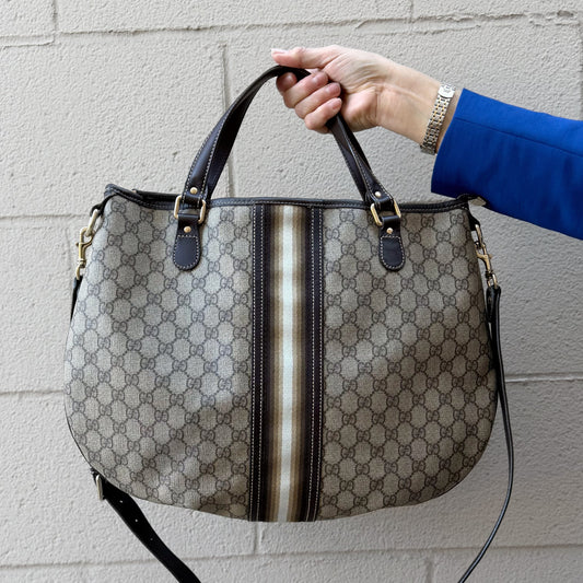 Gucci GG Supreme Full Moon Canvas Tote Bag