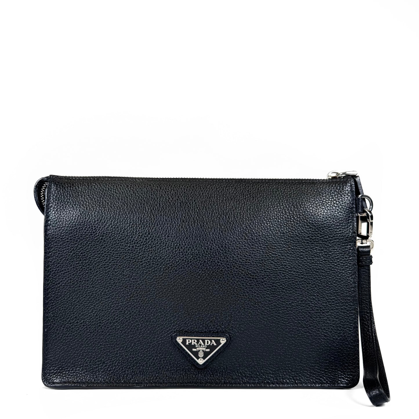 Prada Vitello Daino City Wristlet Bag