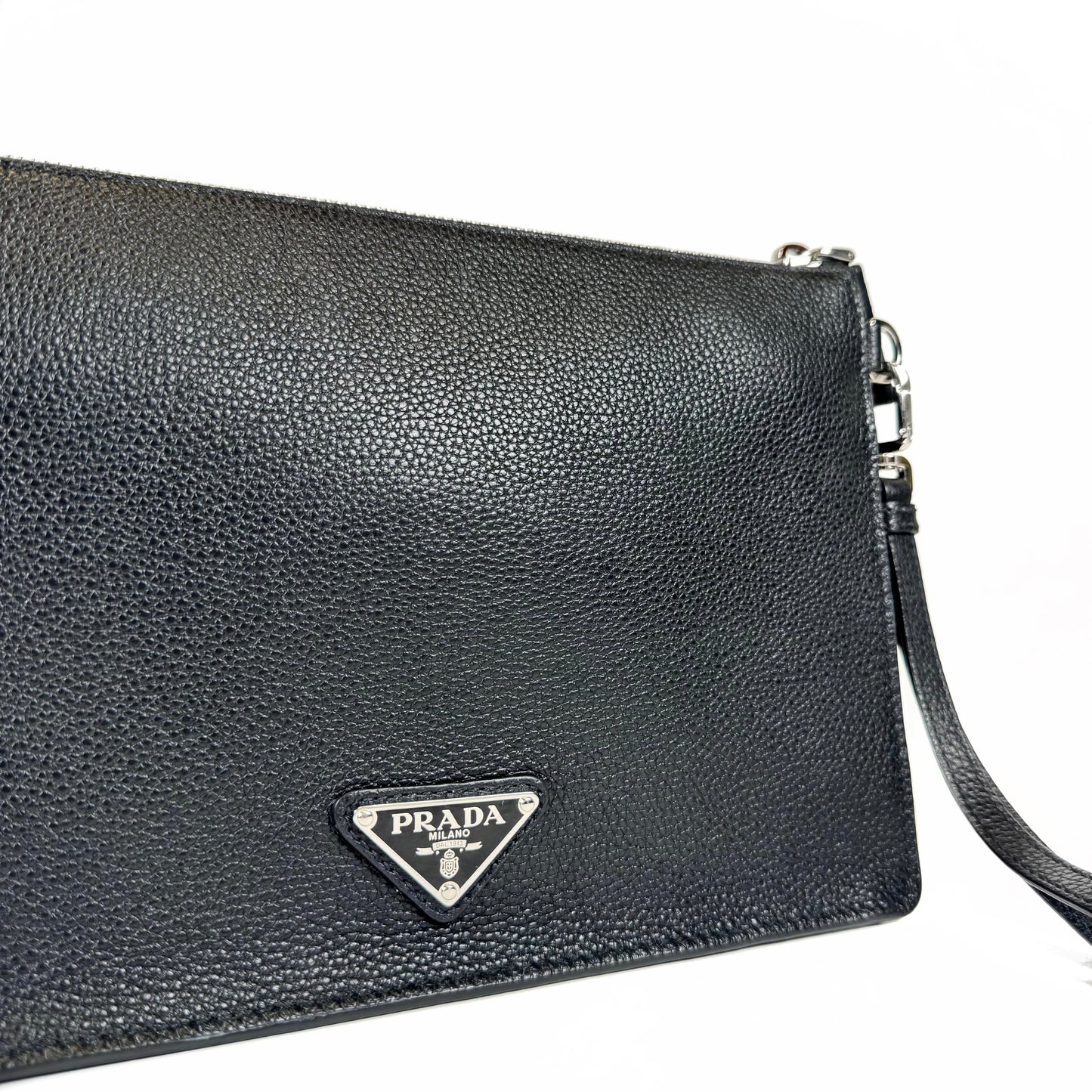 Prada Vitello Daino City Wristlet Bag