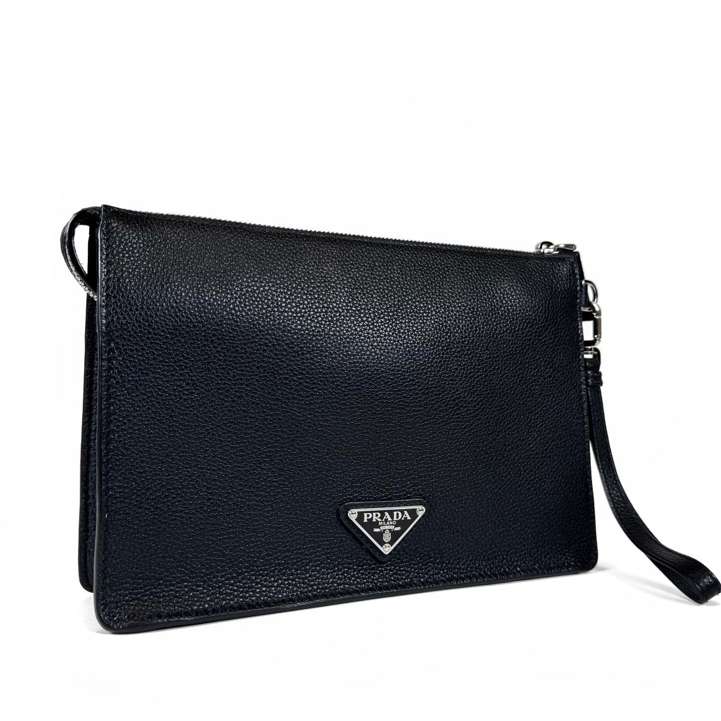 Prada Vitello Daino City Wristlet Bag