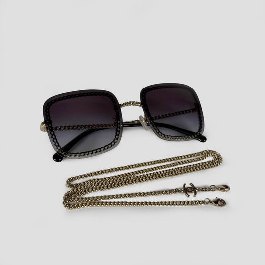 Chanel CC Chain Square Gradient Sunglasses