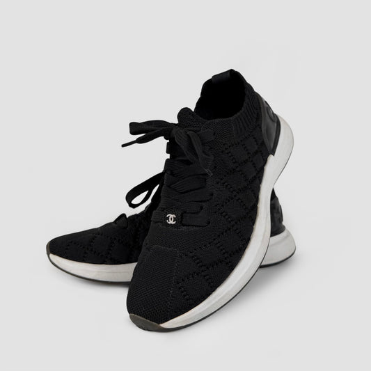 Chanel Knit CC Low-Top Sneakers