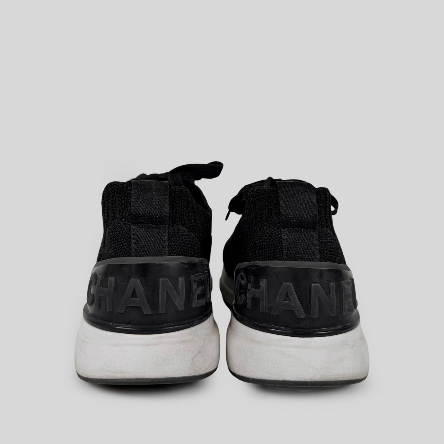 Chanel Knit CC Low-Top Sneakers