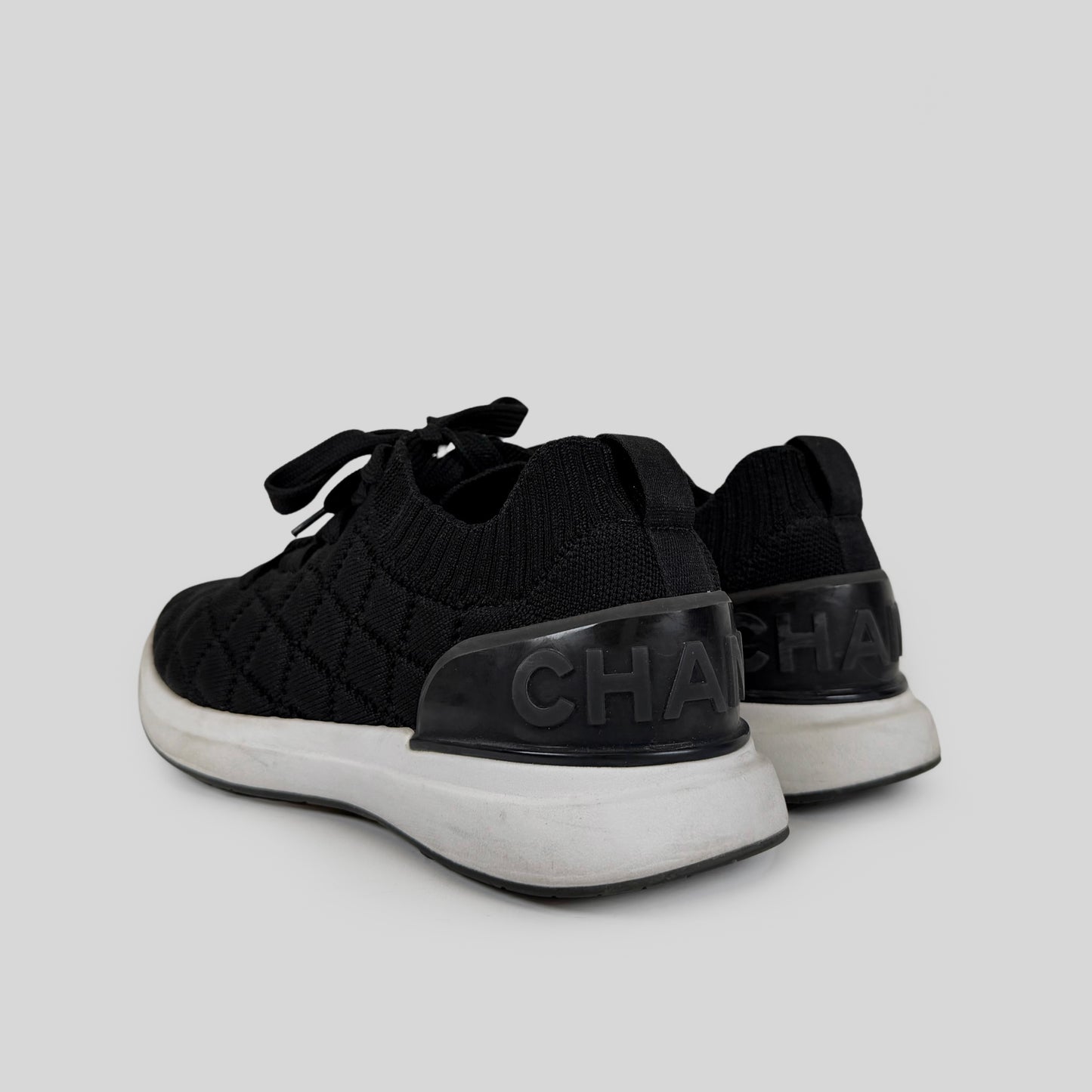 Chanel Knit CC Low-Top Sneakers