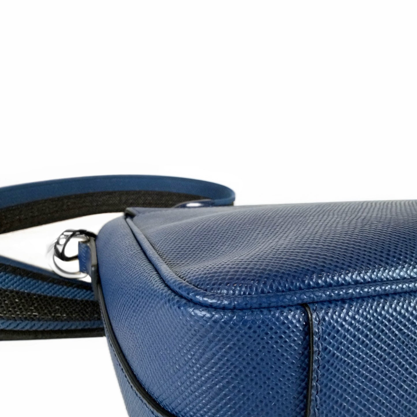 Prada Embossed Logo Saffiano Messenger Bag