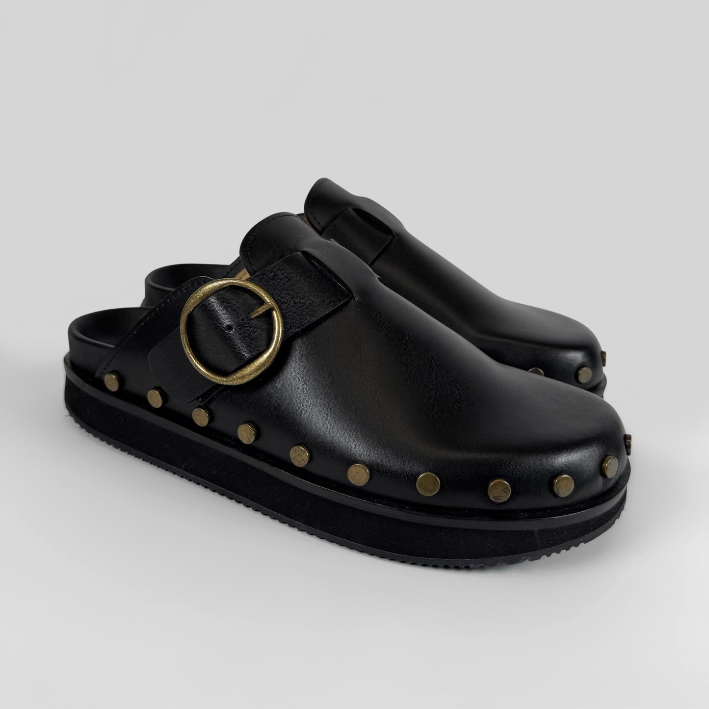 Isabel Marant Leather Buckle Clogs
