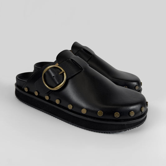 Isabel Marant Leather Buckle Clogs