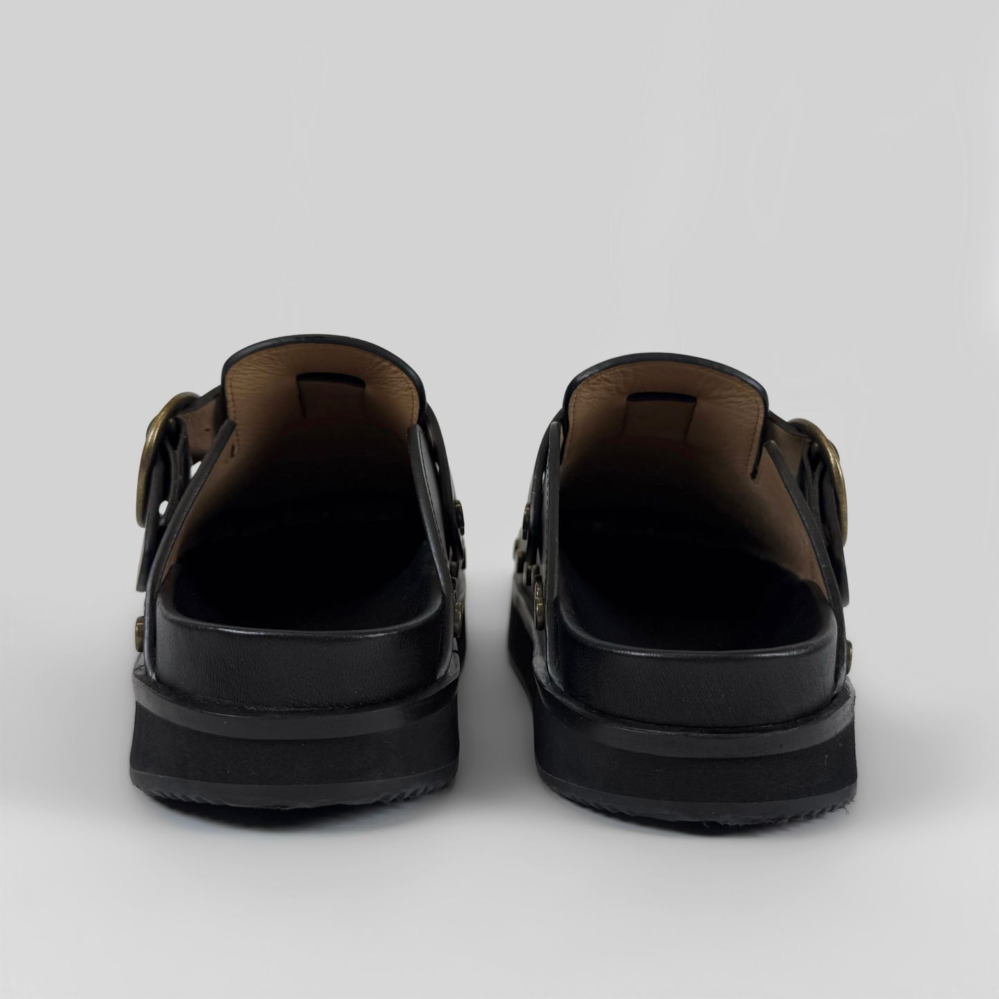 Isabel Marant Leather Buckle Clogs