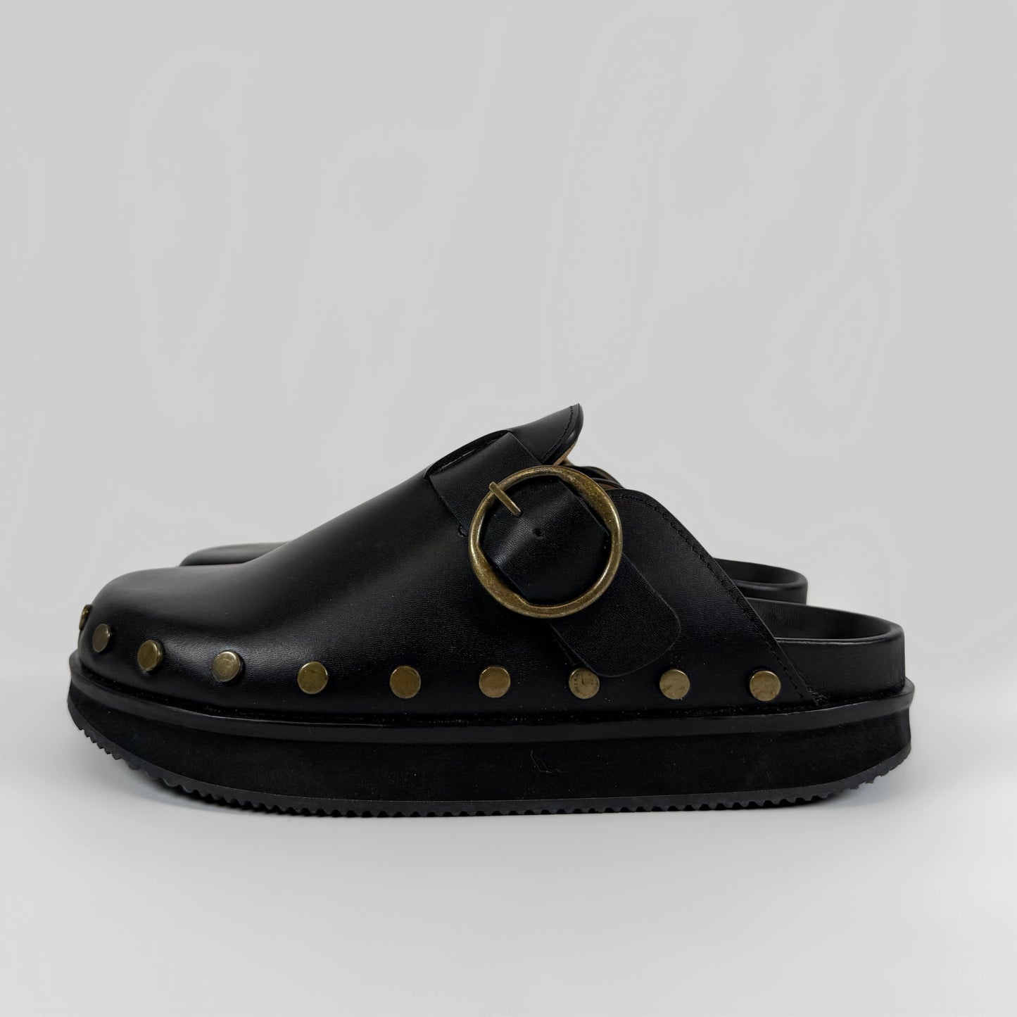 Isabel Marant Leather Buckle Clogs