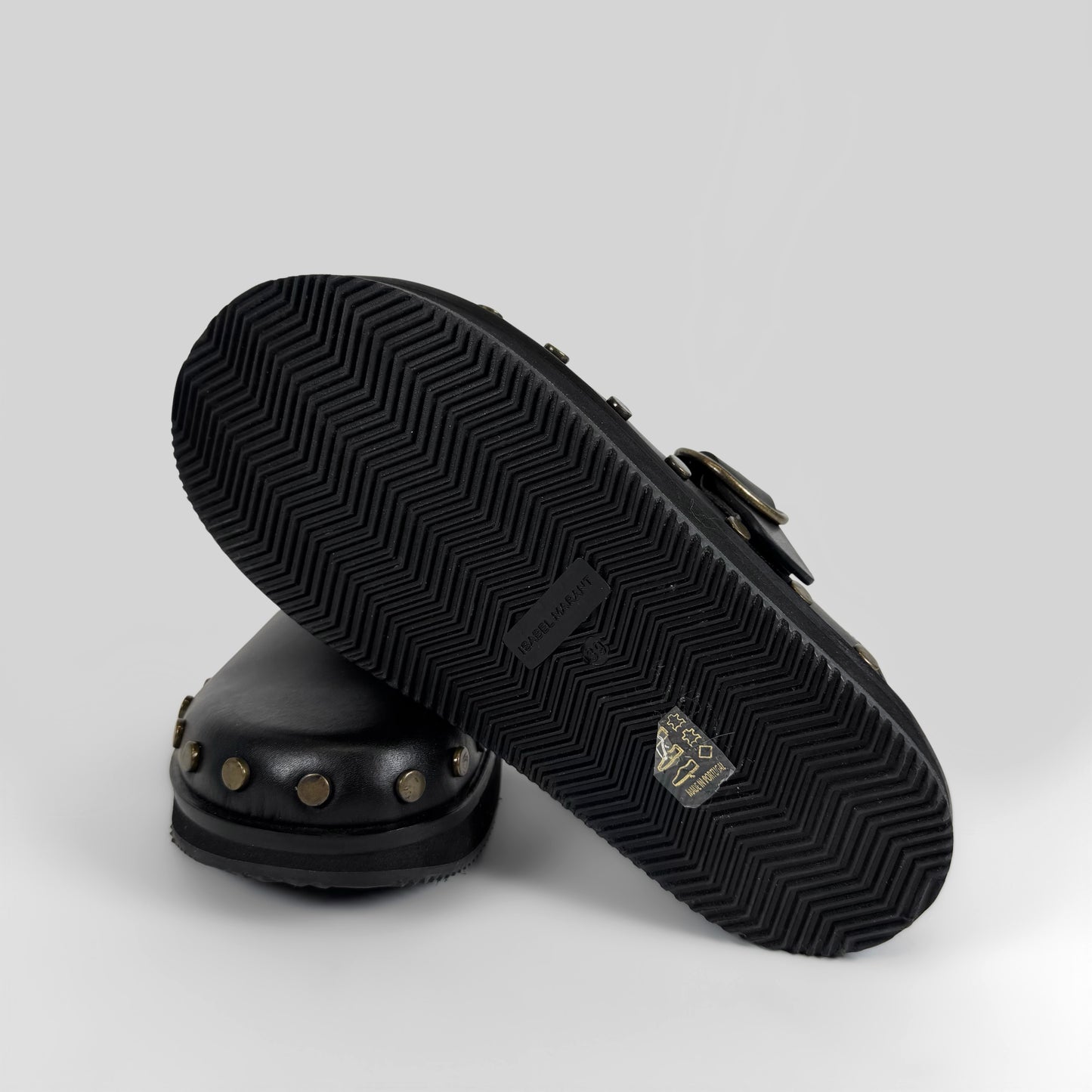Isabel Marant Leather Buckle Clogs