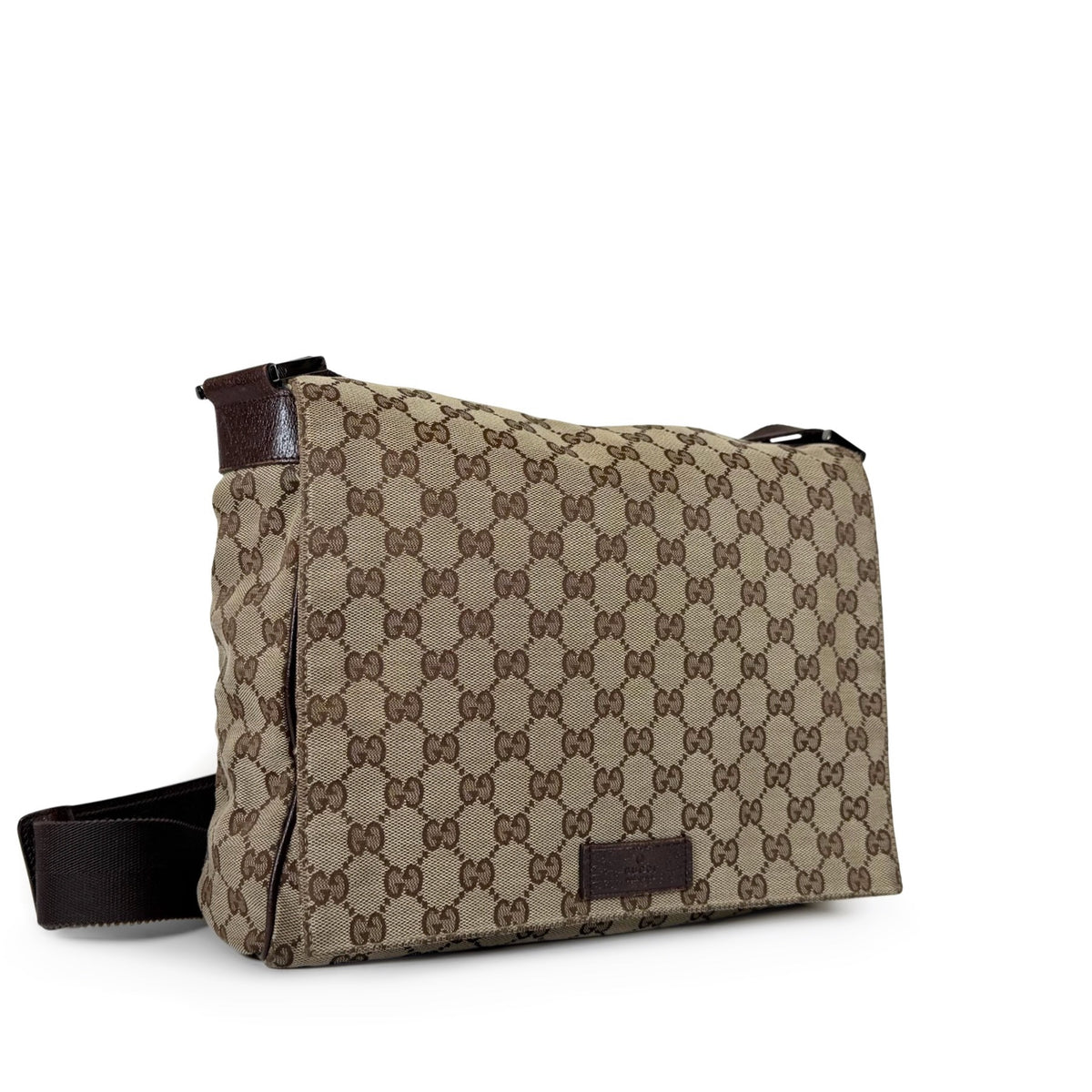 Gucci GG Canvas Messenger Flap Bag