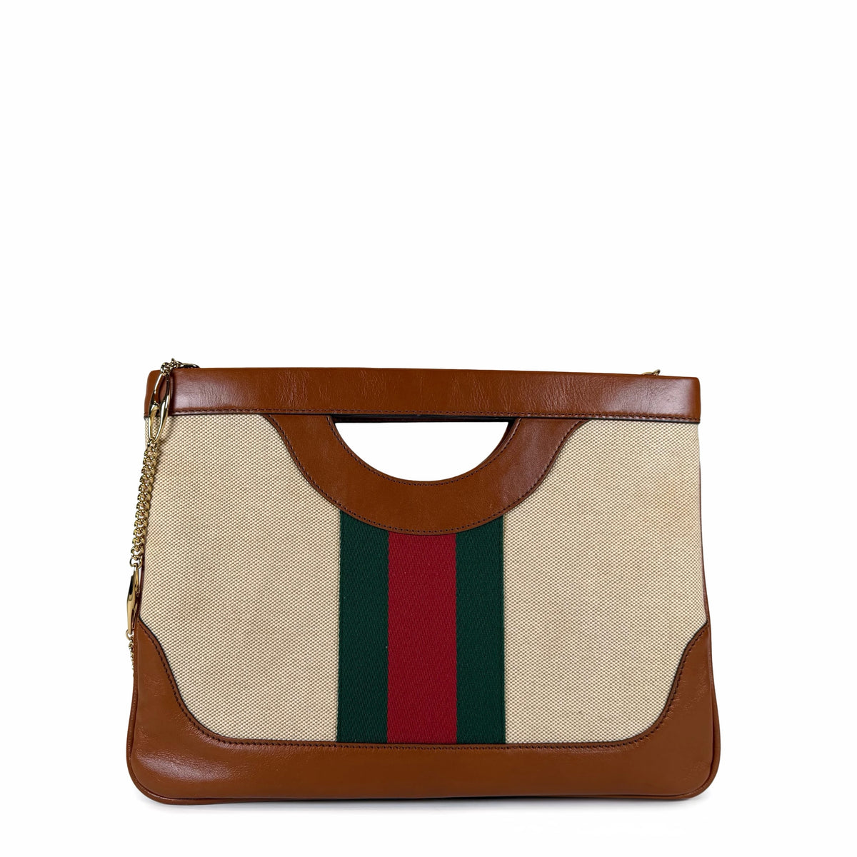 Gucci Canvas Vintage Large Shoulder Bag