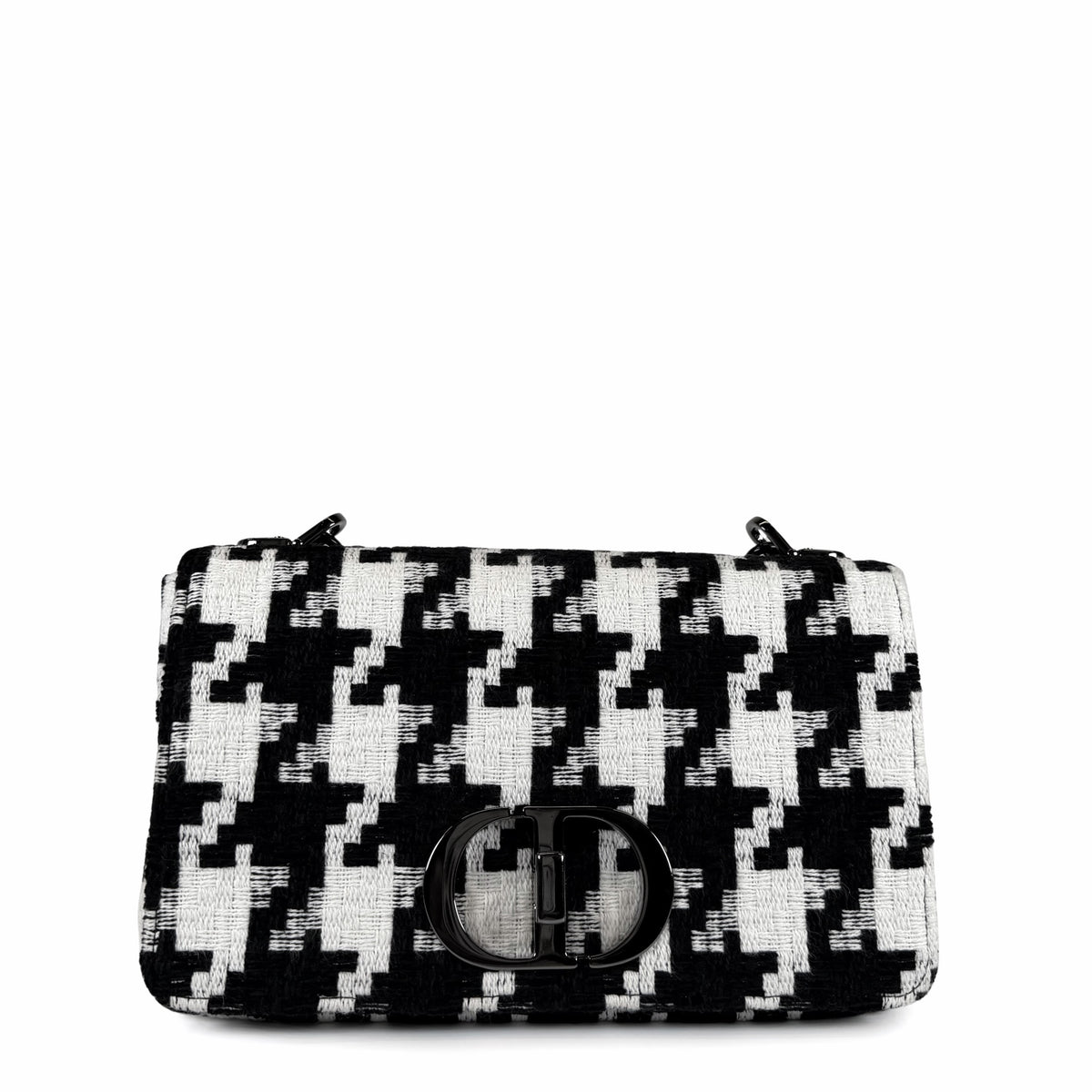 Christian Dior Houndstooth Caro Medium Shoulder Bag