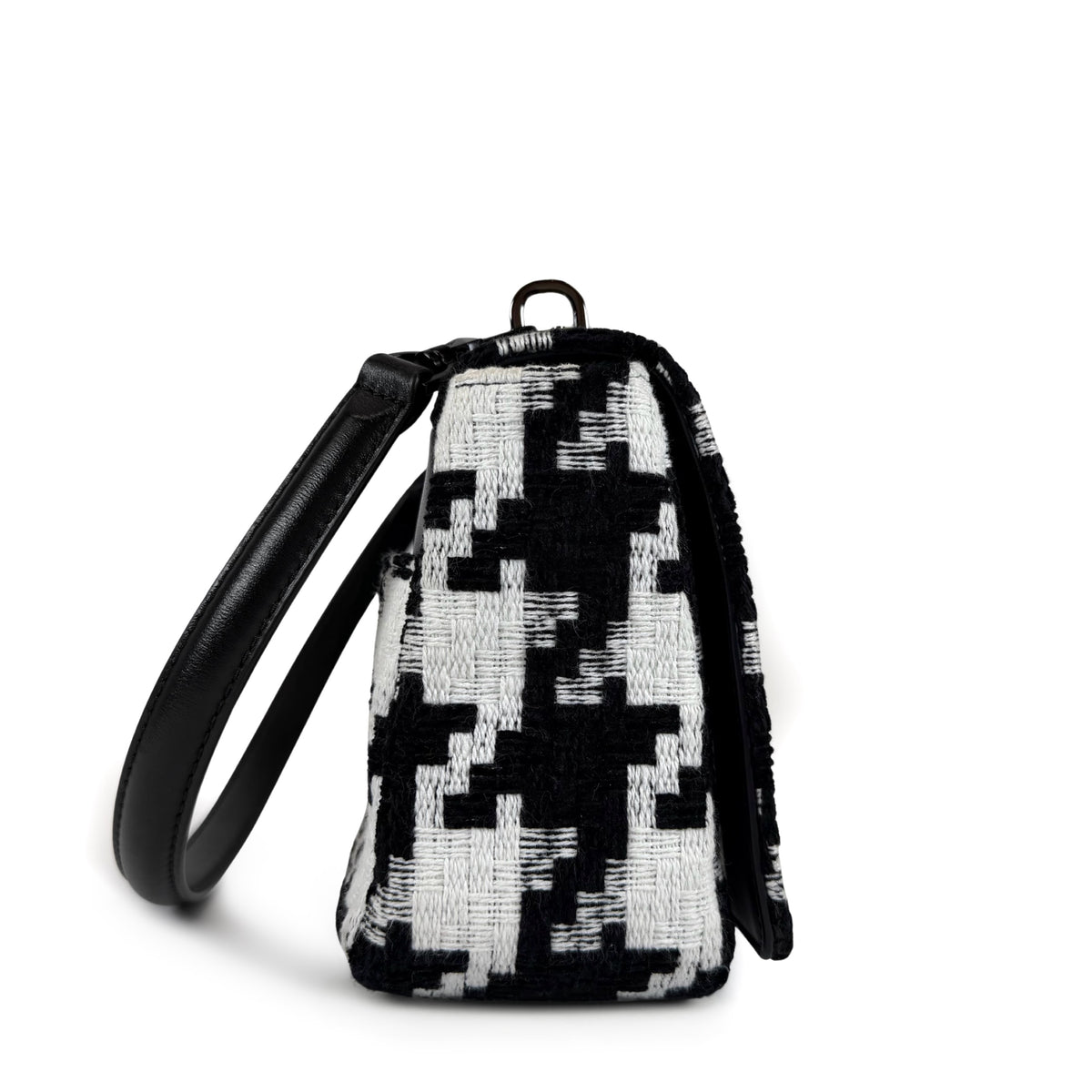 Christian Dior Houndstooth Caro Medium Shoulder Bag