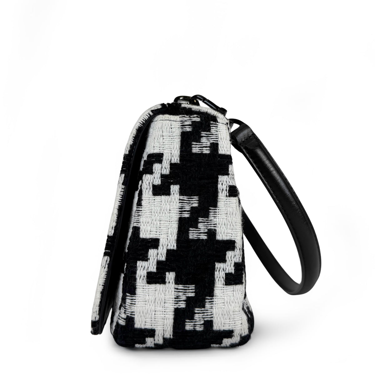 Christian Dior Houndstooth Caro Medium Shoulder Bag