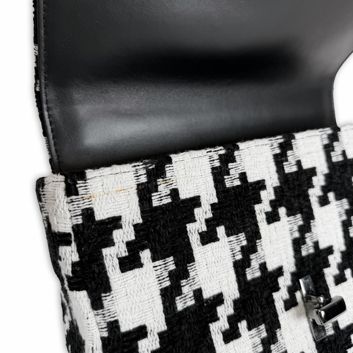 Christian Dior Houndstooth Caro Medium Shoulder Bag