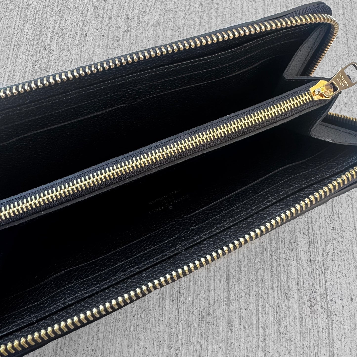 Louis Vuitton Zippy Empriente Leather Wallet