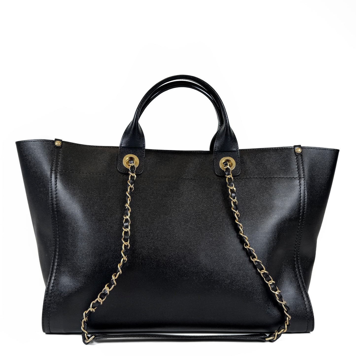 Chanel Deauville Caviar Leather Tote Bag