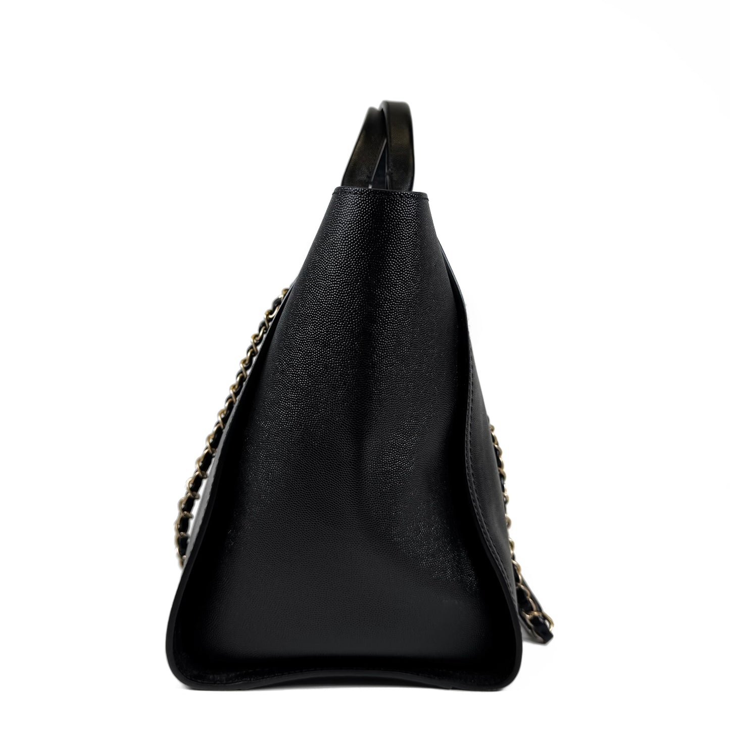 Chanel Deauville Caviar Leather Tote Bag