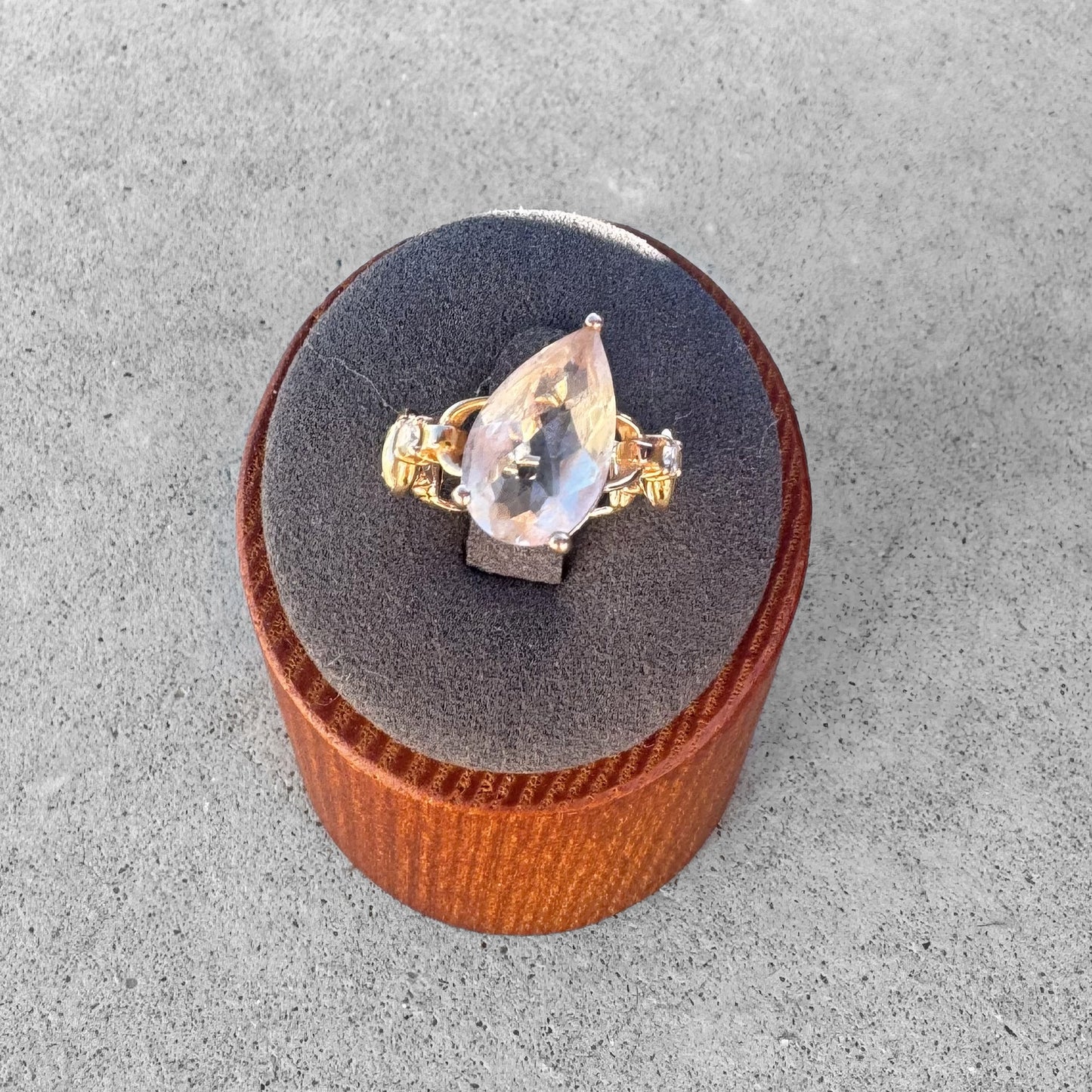 Gucci Horsebit Rose Gold White Topaz and Diamonds Ring