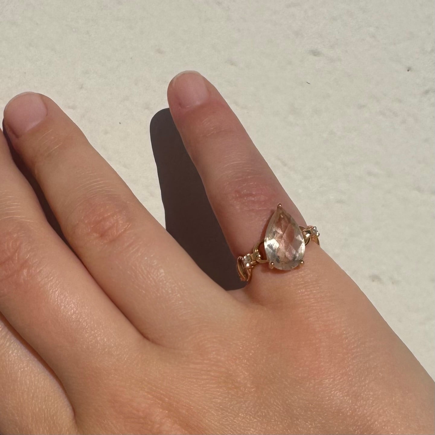 Gucci Horsebit Rose Gold White Topaz and Diamonds Ring