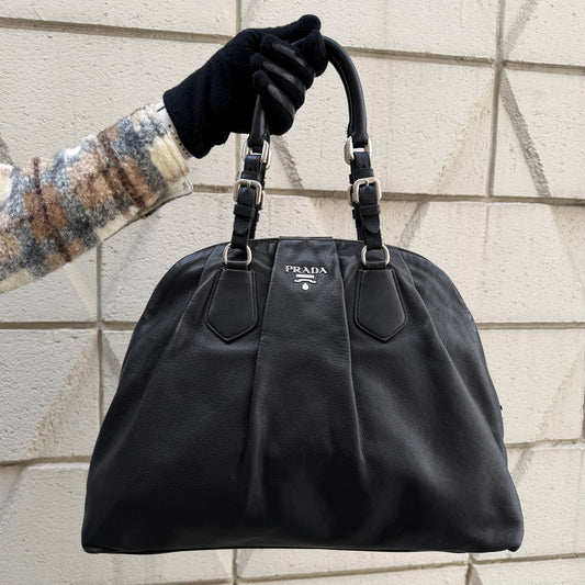 Prada Vitello Daino Soft Bowler Bag