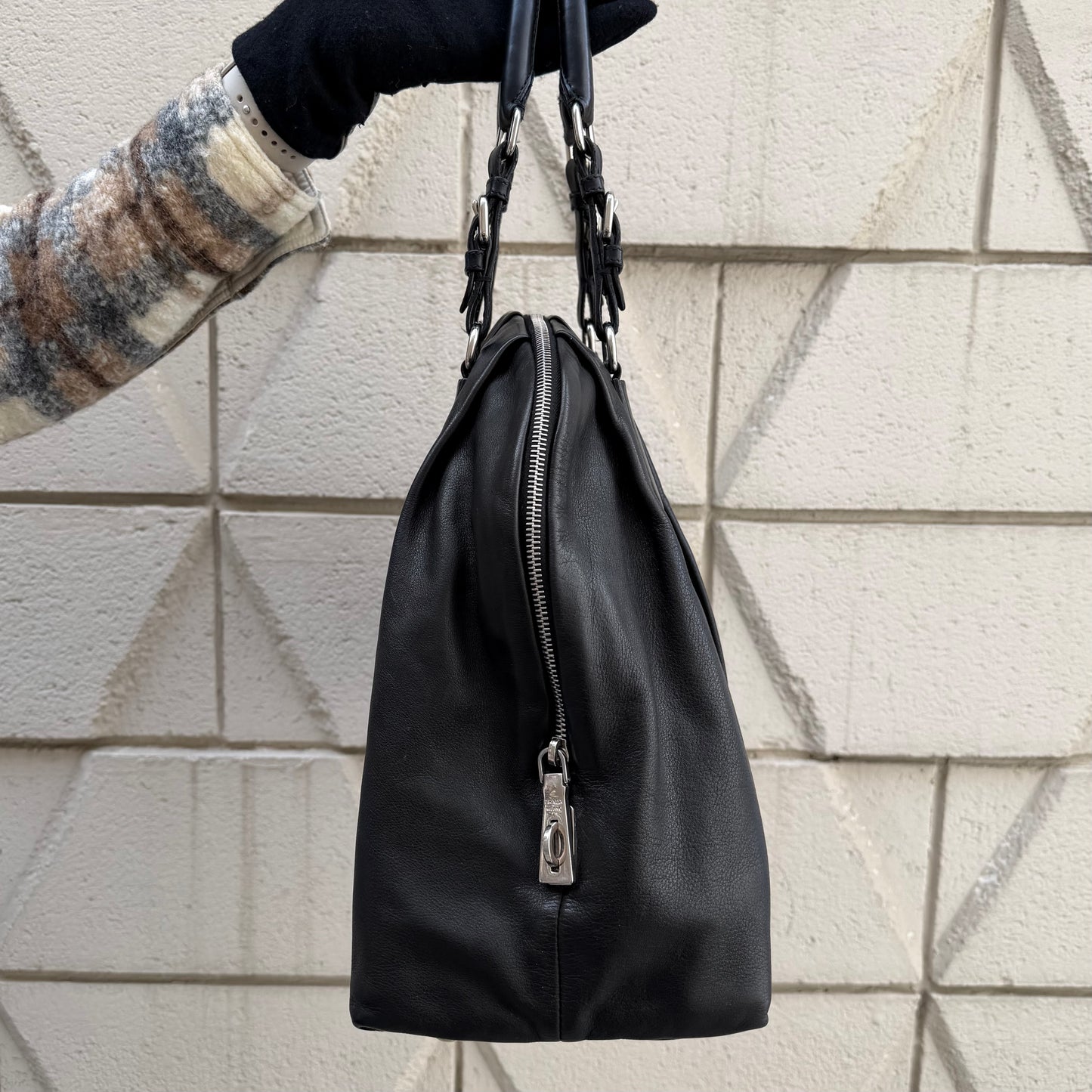 Prada Vitello Daino Soft Bowler Bag