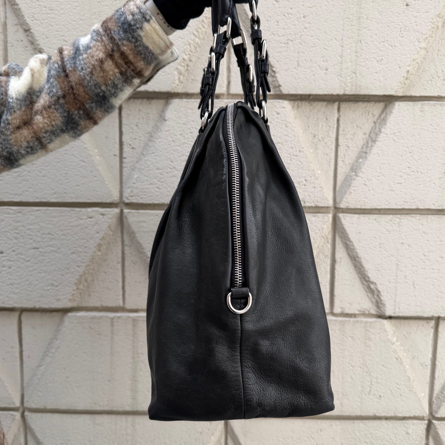Prada Vitello Daino Soft Bowler Bag