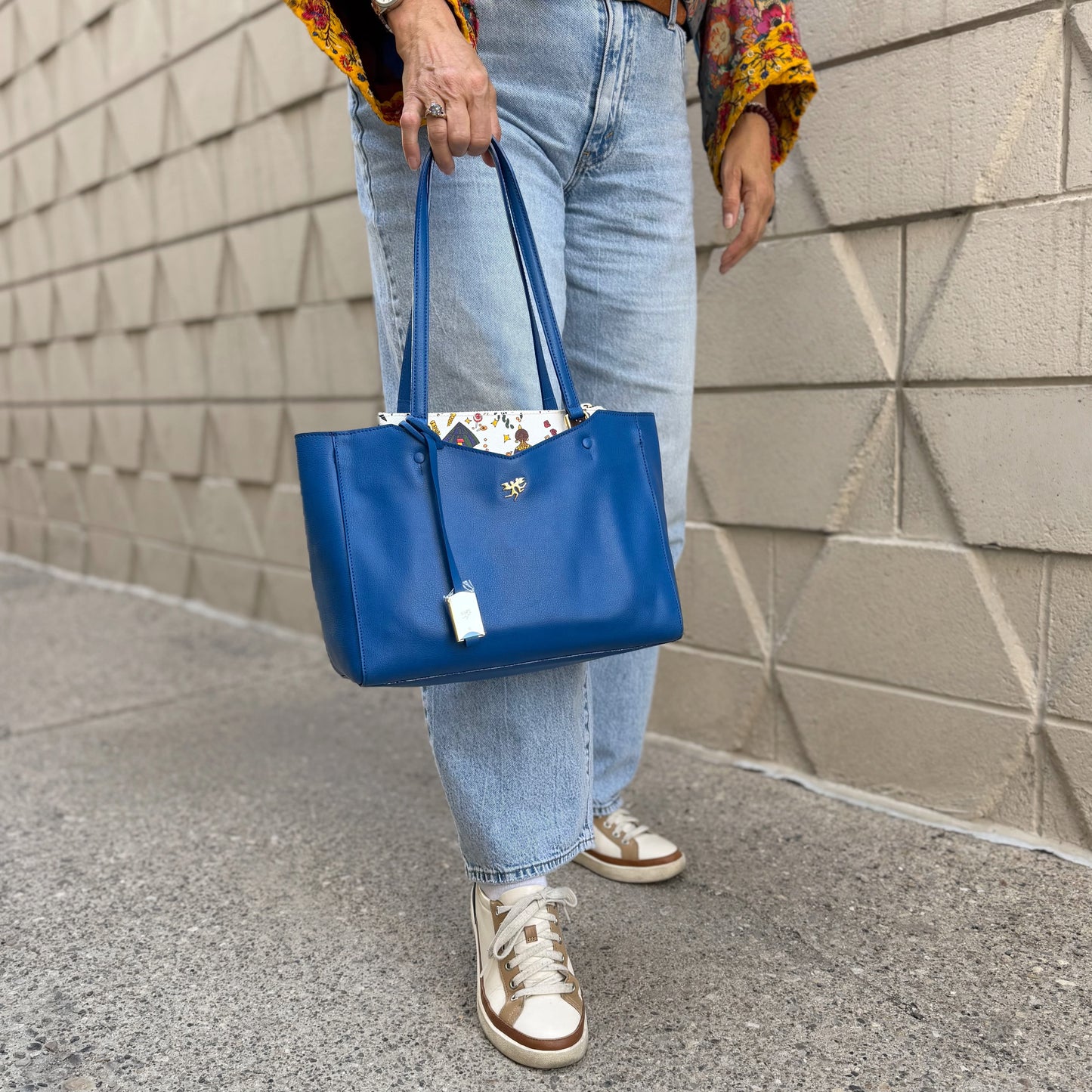 Piero Guidi Magic Circus Leather Tote Bag