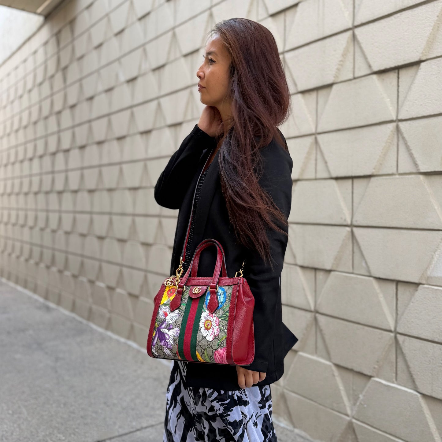 Gucci Ophidia GG Flora Small Tote Bag