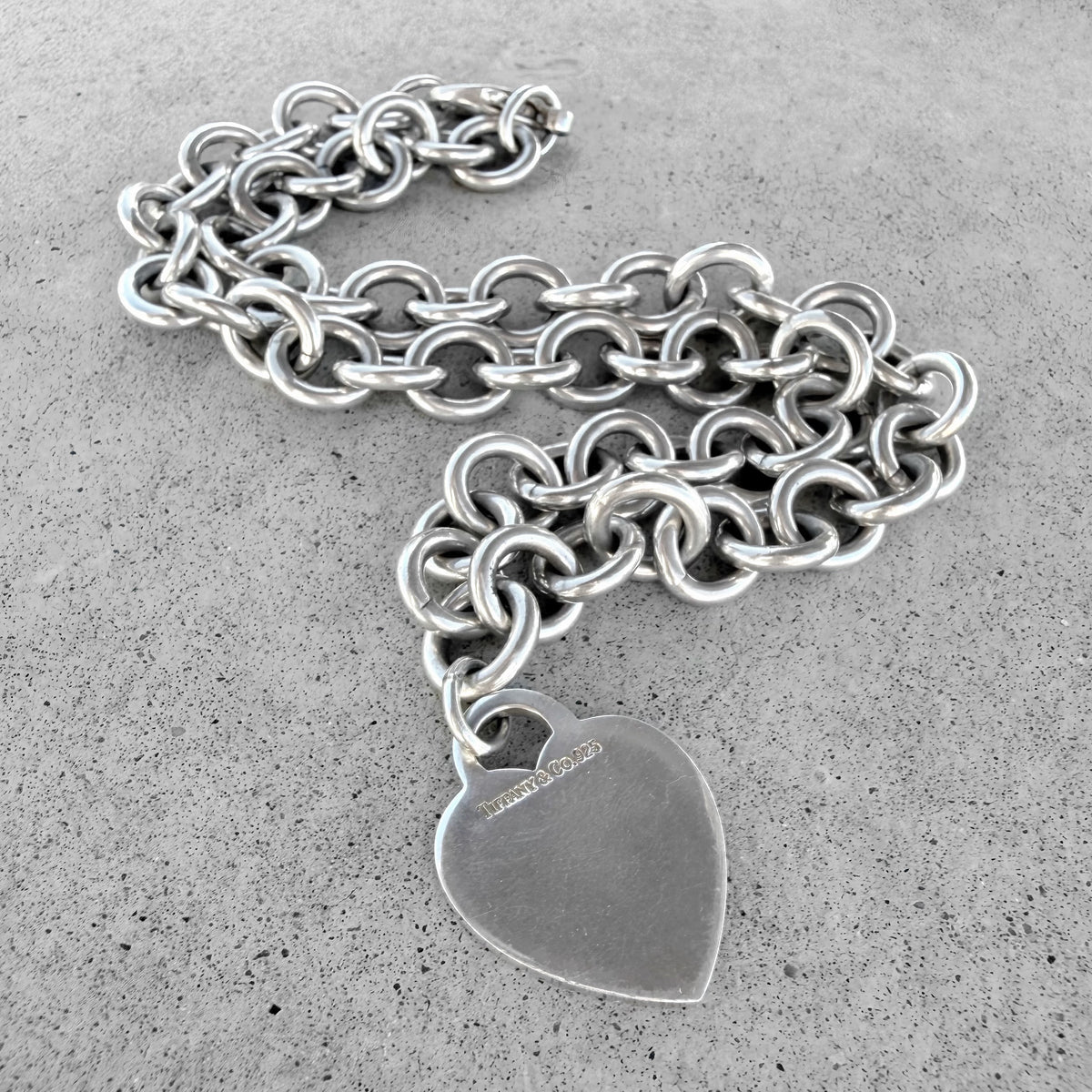 Tiffany & Co. Heart Tag Chain Link Necklace