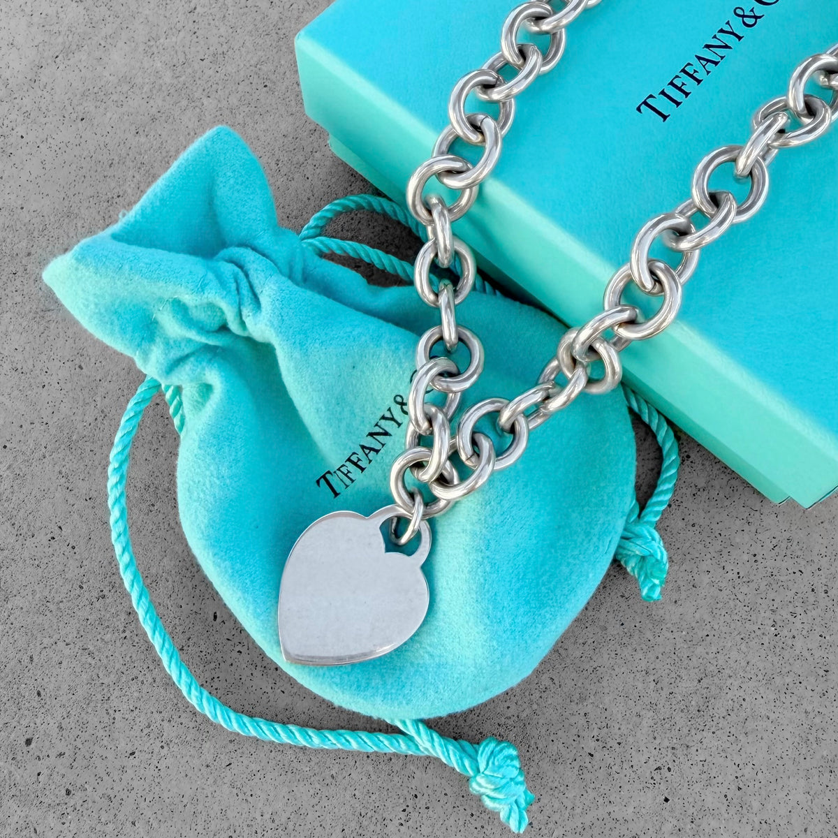 Tiffany & Co. Heart Tag Chain Link Necklace