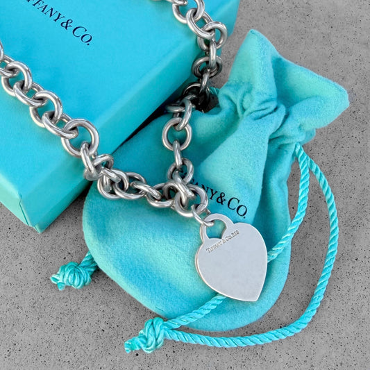 Tiffany & Co. Heart Tag Chain Link Necklace