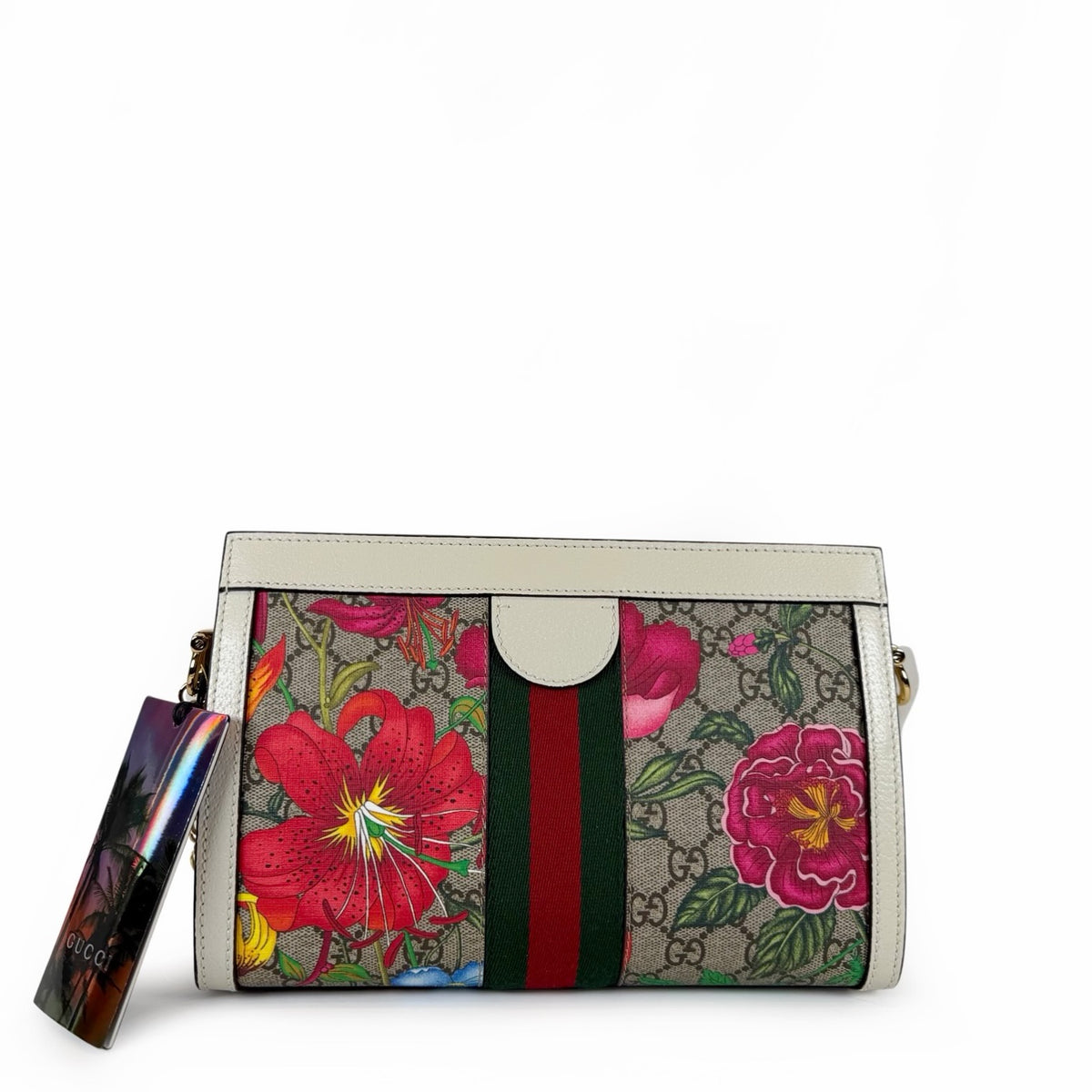 Gucci Ophidia GG Flora Small Chain Shoulder Bag