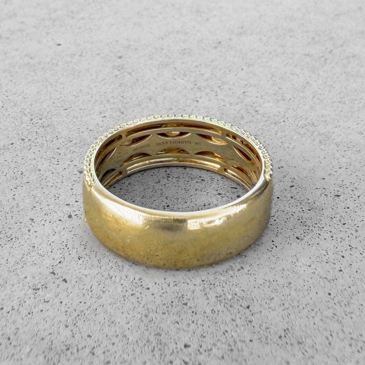 Gabriel & Co Bujukan Yellow Gold Diamond Starburst Ring