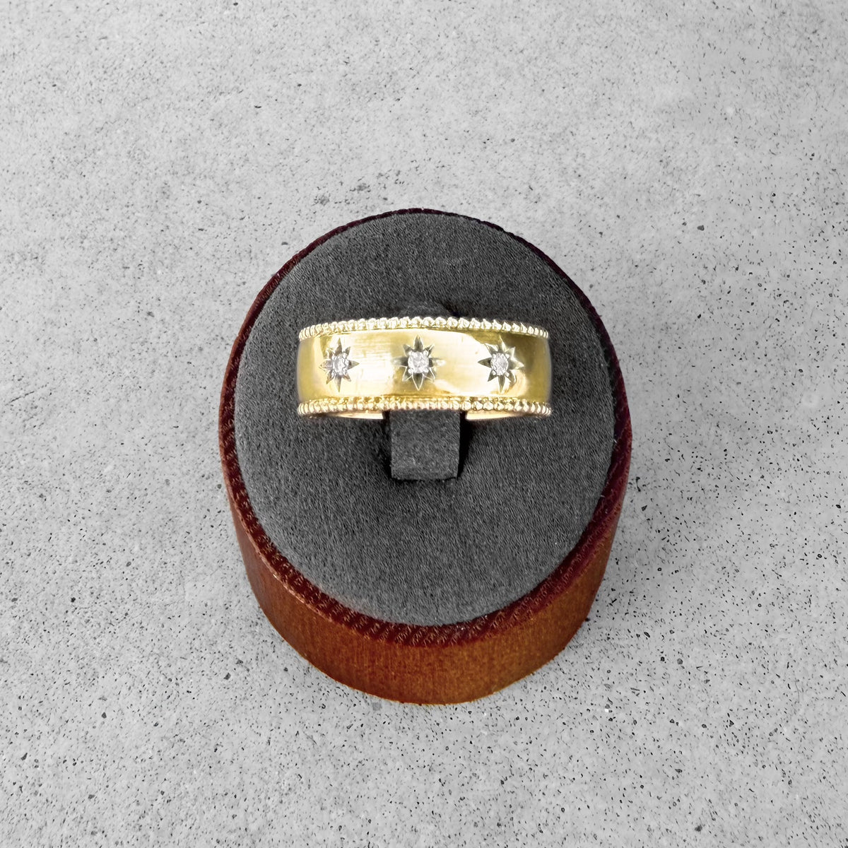 Gabriel & Co Bujukan Yellow Gold Diamond Starburst Ring