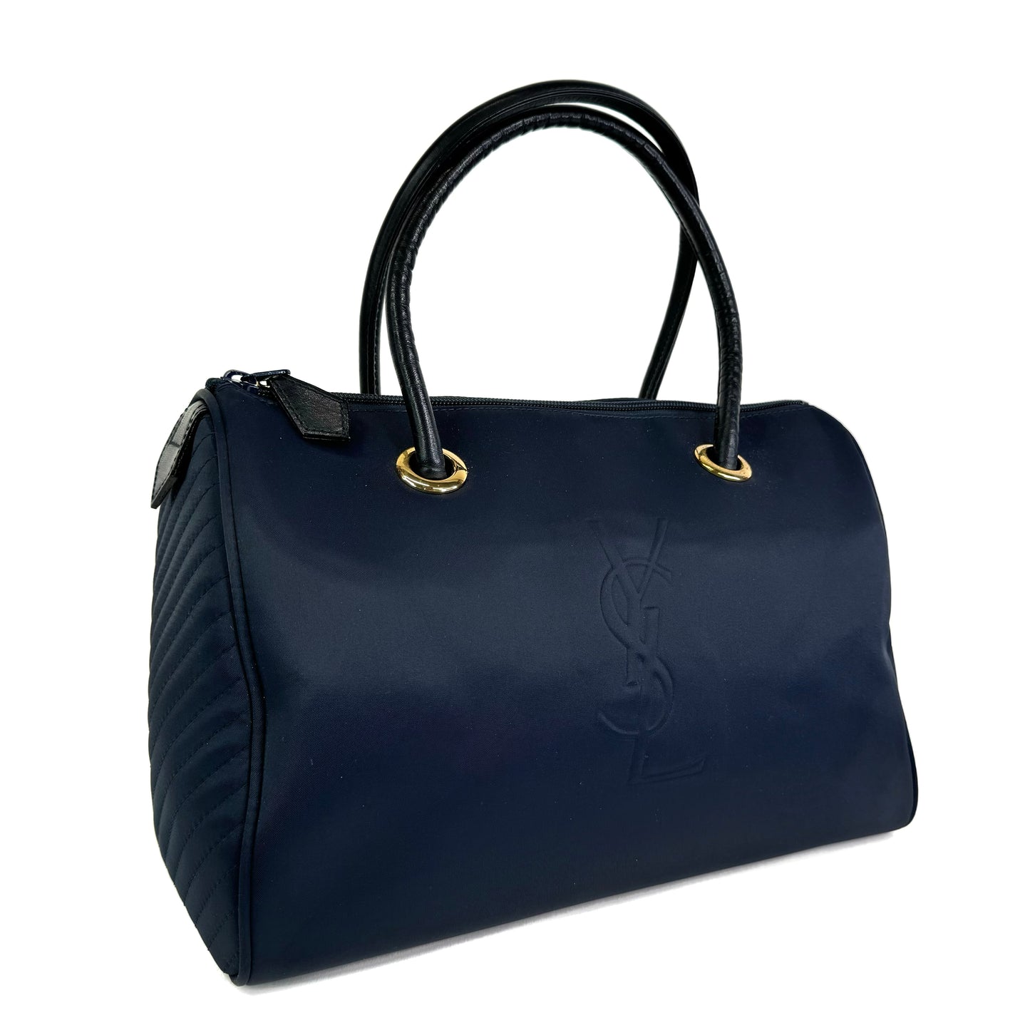 Yves Saint Laurent Boston Navy Bag